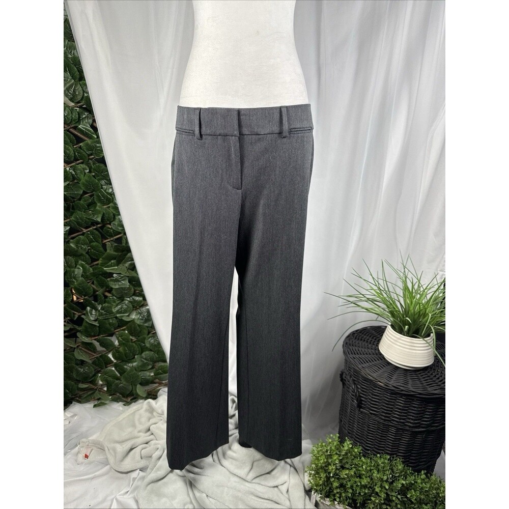 Ann Taylor Loft Pants Women SZ 8 Julie Trouser Curvy Straight Leg Black Stretch